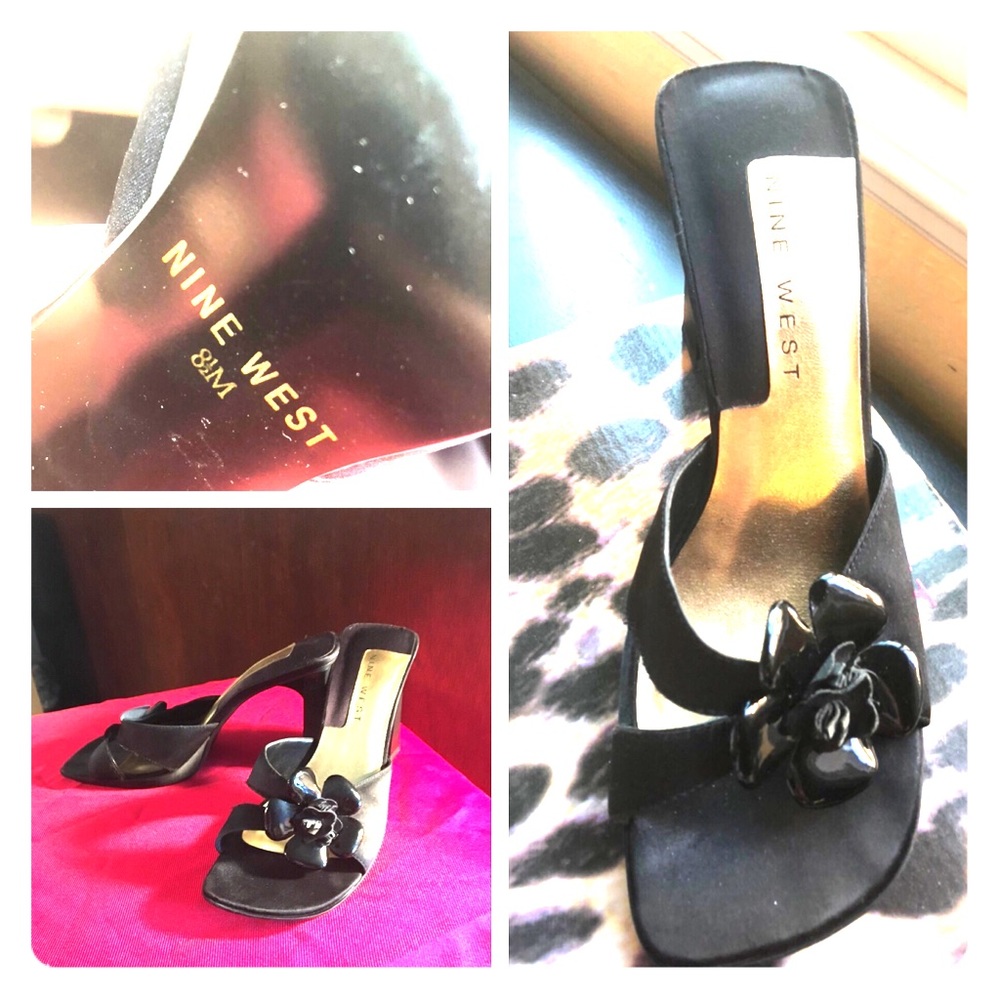 Women’s Nine West mule heels size 8 1/2 black